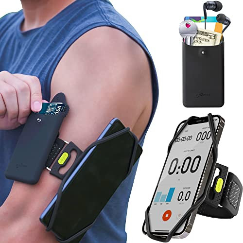 BONE Sportarmband Handy Joggen – Universal Handytasche für iPhone, Samsung, Huawei – Handyhalterung Arm – RunTie 2 (L)