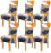 Jaotto Stuhlhussen 6er Set Stretch, XL Stuhlhussen Abwaschbar Waschbarer Elastische, Stretch Stuhlschoner Große Stuhlbezüge für Stuhl Esszimmer Büro Esszimmer Hotel Bankett(Geometrie,Set of 6)