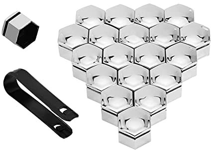 20 Piezas Coche Tuerca de La Rueda Caps para Fo-rd Focus, Auto Cubo Tornillo de Cubierta Borde de Tuerca Antirrobo ProteccióN Exterior Llantas Accesorios