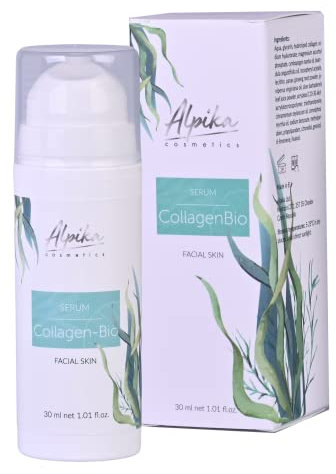 Serum Collagen - Veganes Gesichtsserum für trockene Haut - Meereskollagenserum für Hautelastizität - Hyaluronsäureserum - Anti-Aging-Serum für das Gesicht mit 99% natürlichen Inhaltsstoffen (30 ml)
