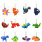 Kawailay 12 Stücke Dinosaurier Schlüsselanhänger Kindergeburtstag Dino Schlüsselanhänger Keychain Dinosaurier Party Set Dino Silikon Schlüsselring für Kinder Jungen Geburtstag