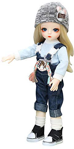 UCanaan BJD Puppe,1/6 SD Puppen 12 Inch 30 Ball Gelenkpuppe DIY Spielzeuge mit Full Set Kleidung Schuhe Perücke Kosmetik, Mädchen-Yiyi