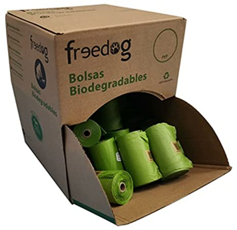 Freedog Biologisch abbaubare Taschen 40 Rollen, Produkt für Haustiere, mehrfarbig