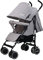 The Moon Brand Neo Plus Leichter Reise-Kinderwagen für Baby/Kinder/Kleinkinder ab 0 Monaten (bis zu 18 kg), Regenschirm-Faltung, mehrere Positionen, verstellbarer Sitz, Aufbewahrungskorb, Hellgrau