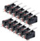 GUUZI 12 pièces Micro Interrupteur de Fin de Course Charnière Droite Bras de Levier Momentané 1NO 1NC SPDT Interrupteur à Action Instantanée pour Arduino V-152-1C25