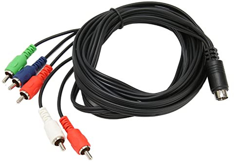 10 Pin AV DIN Cable, Mini 10Pin DIN to 5RCA Video Cable 5 AV Component Cable S Terminal 10Pin to 5RCA Red White Red Green Blue.