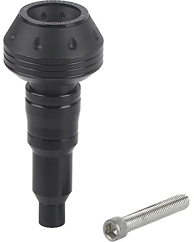 Hapivida Curseur de Cadre D'échappement de Moto, CNC en Alliage D'aluminium pour Scooter, Protection Contre Les Chutes, Curseurs de Cadre de Moto, Capuchons Anti-Crash pour Moto(Noir)