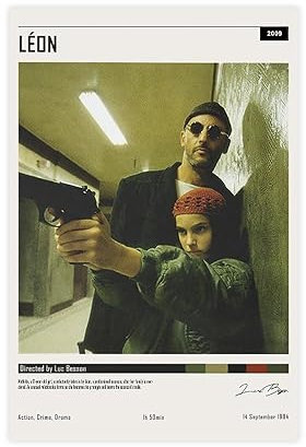 QUNAN Filmposter Léon The Professional Leinwandposter, ungerahmt: 30 x 45 cm