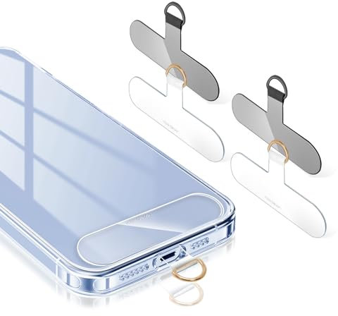 ROCONTRIP Clear Phone Tether Tab Crossbody Lanyard Pad Universal Heavy Duty TPU Phone Strap Patch Without Adhesive For Most Smartphones Case Preventing Dropping