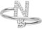Purelei® Buchstaben Ring N – Damenring aus langlebigem Edelstahl – Wasserfeste Ringe – Verstellbare Ringe von Größe 50 bis 60 – Modeschmuck für deinen individuellen Look