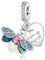 Rimgoris 925 Charm in argento sterling per bracciali da donna collana Lucciola Glow-At-Night Dangle Charms Donne