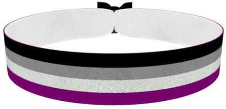Asexual - Flagge Stoffarmband - Handgemacht - Unisex - Wasserfest - Verstellbar - LGBTQ Armband