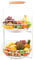 ANNTIM 2 Tier Fruit Basket, White Countertop Metal Fruit Basket, 2 Tier Fruit Bowl Detachable Metal Fruit Holder for Fruit Vegetables Snacks Portable Modern Fruit Storage Rack