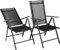 VCM 2er Set Gartenstuhl | klappbar | Maße ca. H. 105 x B. 56 x T. 65 cm | Aluminium | Campingstuhl | Gartenmöbel Anthrazit