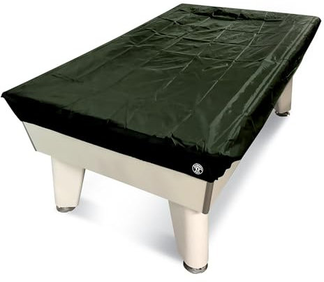 Jonny 8 Ball 7ft Fitted Nylon Snooker Pool Table Cover - For 7 Foot Tables (Dark Green)