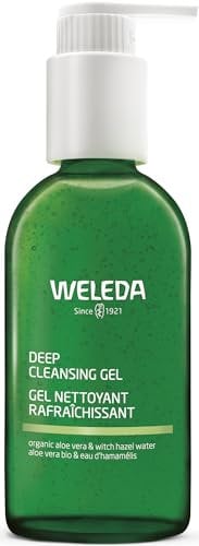 WELEDA Bio Deep Cleansing Gel - porentiefes Naturkosmetik Gesichtspflege Reinigungsgel mit Aloe Vera & Hamameliswasser entfernt überschüssigen Talg & Make-Up für natürlichen Glow (vegan, 150 ml)