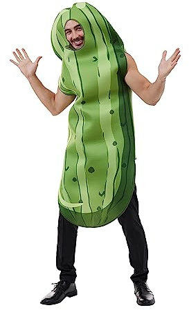 EraSpooky Pickle - Disfraz de Halloween unisex para adultos, disfraz de pepino para condimentos, fiesta, comida, divertido disfraz de cosplay
