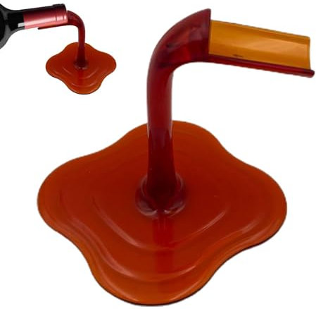 Gdiojnfg Single Wine Bottle Stand, Wine Display Stand, Single Wine Rack, Single Wine Bottle Holder, Creative Red Wine Stand, Spilled Design Translucent Bottle Holder, Funny Wine Displaying Holder