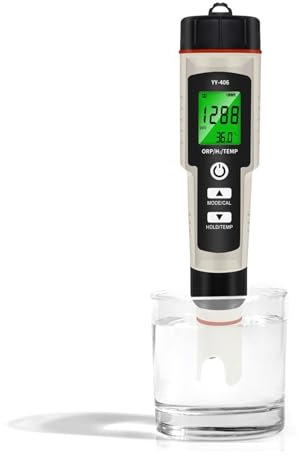 Spektralphotometer 4-in-1 PH ORP H2 Temperatur wasserstoffreiches Messgerät Tragbarer Stift Wasserqualitäts-Reinheitsdetektor for Aquarium-Pool-Hydrokultur mit genauer Farbübertragung(3 in 1)