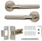 Decoranddecor Hera Silver Internal Door Handles – Aluminium Handle Sets with Tubular Mortice Latch – Sleek and Durable Design for Wooden Interior Doors in Bedrooms, Bathrooms, and Offices