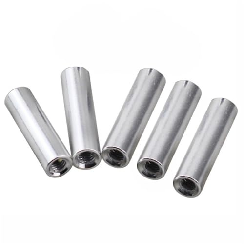 Schraubengewinde M4 M5 M6 Abstandsschraube mit Innengewinde Langmutter Runde Aluminium-Abstandsstangen 6mm 8mm 50mm 100mm Säulenabstandshalter Achsenmutter(60mm,M4 5pcs)