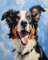 Chien de compagnie animal mignon Peinture par Numéros pour Adulte,Border Collie,DIY Peinture Acrylique pour Adultes Enfants débutants,Paint by Numbers,40x50cm