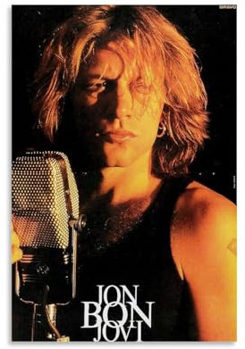 juaseehke Bon Jovi (2) Poster, Raumdekoration, Leinwandposter, ästhetischer Posterdruck, Wandkunst, Dekor-Poster, 30 x 45 cm, ungerahmter Stil