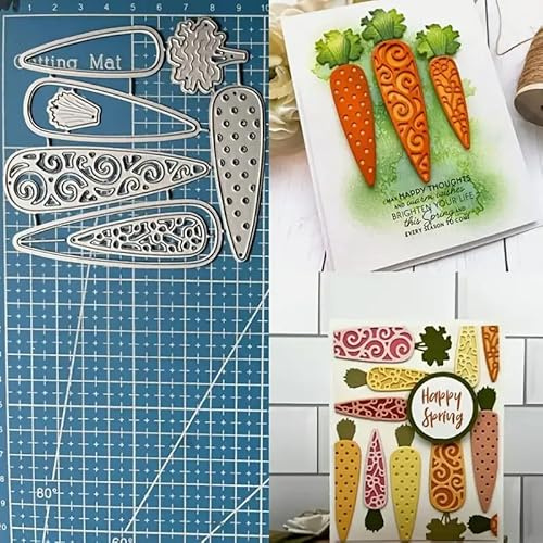 Metall-Stanzformen für Ostern, Karotte, Hase, Ei, Frühling, Sonnenblume, Rahmen, Blatt, Stanzschablonen für DIY, Scrapbooking, Album, dekorative Prägepapier-Stanzformen für Kartenherstellung