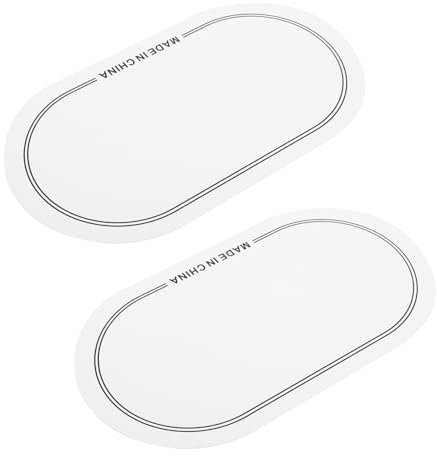 JOINPAYA 2 Stück Bassdrumfellschutz Schutzpolster Aus Verstärktem Material Weiß Zur Abnutzungsvermeidung Bei Doppelpedal Schalldämpfend Für Live Auftritte Und Jam Sessions