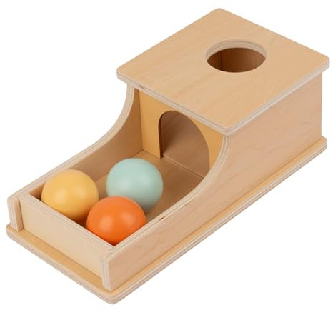 Joybex Montessori Spielzeug Lange Box mit Kugel – Holzspielzeug, Baby Spielzeug 1 Jahr