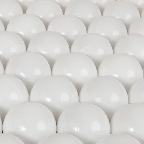 H&F Heimtextilien 100 Bälle für Bällebad Ø 6 cm – Weiß Plastikbälle für Kinder & Babys – Weiche & langlebige Spielbälle – BPA-frei & schadstofffrei – Perfekt für Spielzelt, Hüpfburg & Garten