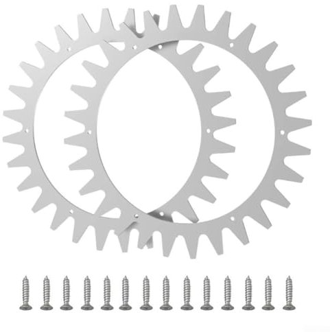 2 puntas robóticas de acero inoxidable para cortacésped, ruedas de cortacésped, clavos antideslizantes compatibles con Ecovacs Goat, con 14 tornillos, para mejorar la tracción
