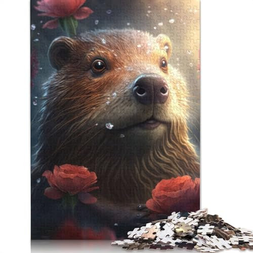 Cute Beaver Puzzles 1000 Teile Schwer Puzzle Spielzeug Lernspiel Impossible Herausforderungsspielzeug Für Erwachsene Und Kinder in Bewährter 1000pcs (38x26cm)