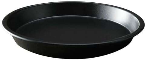 VALICLUD Carbon Steel Pizza Pan, Round Baking Tray for Daily Use, 28.5 cm | Nonstick Surface with Raised Edge, Easy Release; Pizza Accessories Suit Cakes, Pastries, Round Cake Trays for Baking