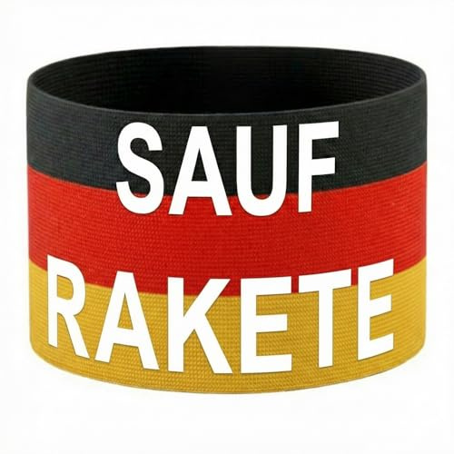 Jasio - Armbinde SAUF RAKETE | 30 x 9 cm (Größe: XL) | Bier Kapitän Armbinde | DAS ORIGINAL