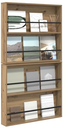 vidaXL Magazinregal 2 STK. Artisan-Eiche 80 x 12 x 70 cm Holzwerkstoff