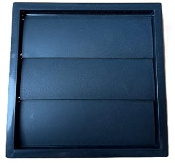 100mm Gravity Flap Wall Vent Grille – Dark Grey Anthracite, 4 External Ducting Air Vent with Insect Mesh, Weatherproof Gravity Shutter Cover for Extractor Fans
