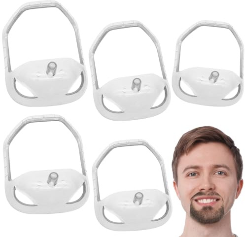 Simsky 5 Stück Bartformer Schablone, Transparente Bartschablone Herren als Stylingwerkzeug für präzise Bartkonturen, Haarschneide Schablone für Männer, praktisches Rasierhilfsmittel & Bartschmuck Zube