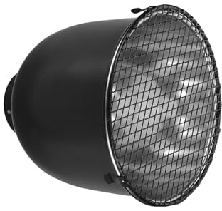 HIAKDOFT 2 Stück Reptilien Wärmelampen Lampenschirm 14cm Tief Aluminium Reflektor mit Hitzeschutznetz für Terrarien und Käfige