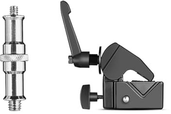 Professional Photography Studio Clamp Set with 5/8 Studs and 2.1 Jaw Capacity for Camera Lighting Mounts Studio Camera Clamp