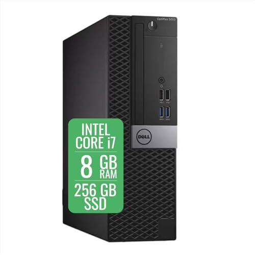 Dell Optiplex 5050 SFF Ordenador de sobremesa Intel Core i7 7th, Ram 8 GB, Ssd 256 GB, Wifi USB, Windows 11 Pro + Libre Office (reacondicionado)