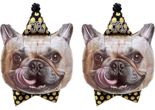 Luftballon Hund Set, 2 Stück Hundegeburtstag Deko Folienballon, Helium Luftballons Tiere, Hunde Deko Ballon, Folienballon Hund für Kindergeburtstag