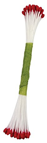 PME STAM10R Staubgefäße für Zuckerblumen, mittelgroß, Kunststoff, Perlrot, 0.1 x 0.11 x 7.4 cm, 1 Einheiten