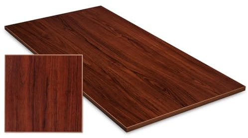 Exeta Tischplatte 150x75x2,5cm in Nussbaum-Holzoptik I hochwertige Schreibtischplatte ideal für viele Tischgestelle I Schreibtisch Platte für Büro- oder Esstisch I individuell nutzbare Arbeitsplatte