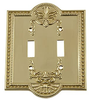 Nostalgic Warehouse Meadows Light Switch Cover Plate, Polished Brass