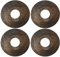 PK of 4 X O' SO EEZY Solid Oak Pipe Surround Overall Size: 45mm to Suit 15MM Pipes - Laser Cut - EASYFIT - Light, Medium Dark (Dark/Teak)