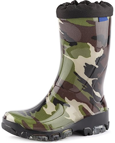 Ladeheid Gummistiefel Kinder Bequeme und wasserdichte Regenschuhe für Jungen und Mädchen LARB015