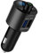 ele ELEOPTION Bluetooth FM Transmitter FM Auto Radio Adapter mit Mikrofon und 2 USB Port KFZ Zigarettenanzünder für iOS- und Android-Geräte (Schwarz)