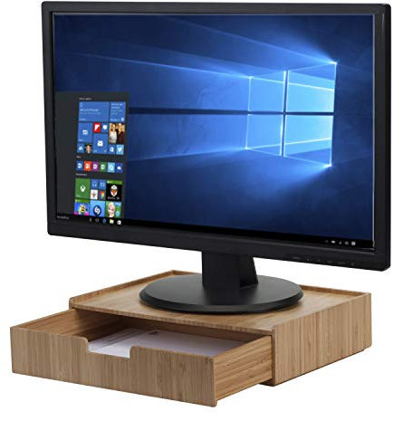 Bambù cassetto supporto monitor Bamboo Monitor Stand Drawer