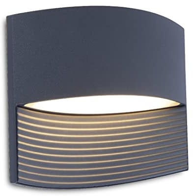 Eco Light Außen-WandleuchteLotus IP54 in Anthrazit aus Aluminium (A+, inkl. Leuchtmittel) 5193201118